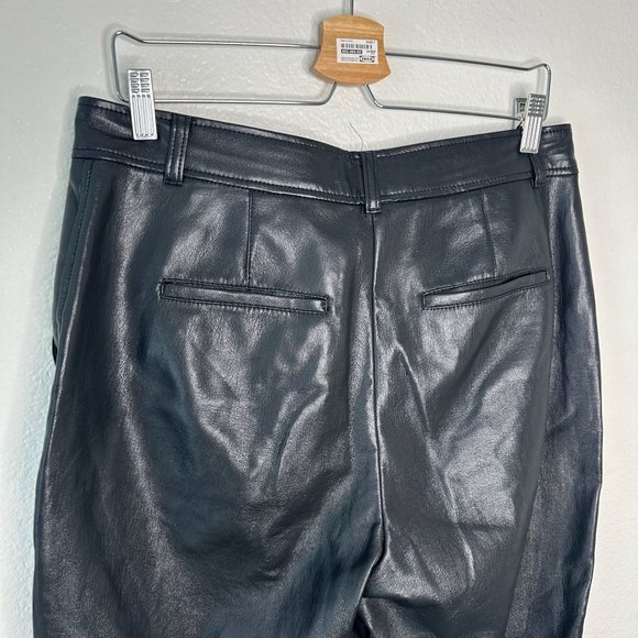 Aritizia The Melina Pant FLAWED High Rise Faux Leather Straight Leg 12 - Picture 8 of 11